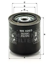 YAKIT FİLTRESİ MANN WK920/3